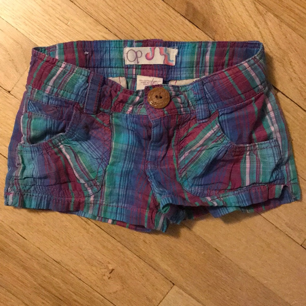 Ocean Pacific Girls Size 4 Plaid Shorts